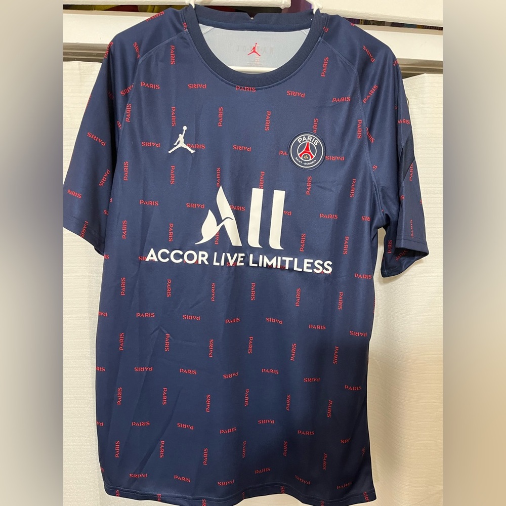 2021-22 Jordan PARIS St-GERMAIN Pre-Match Football Soccer jersey large